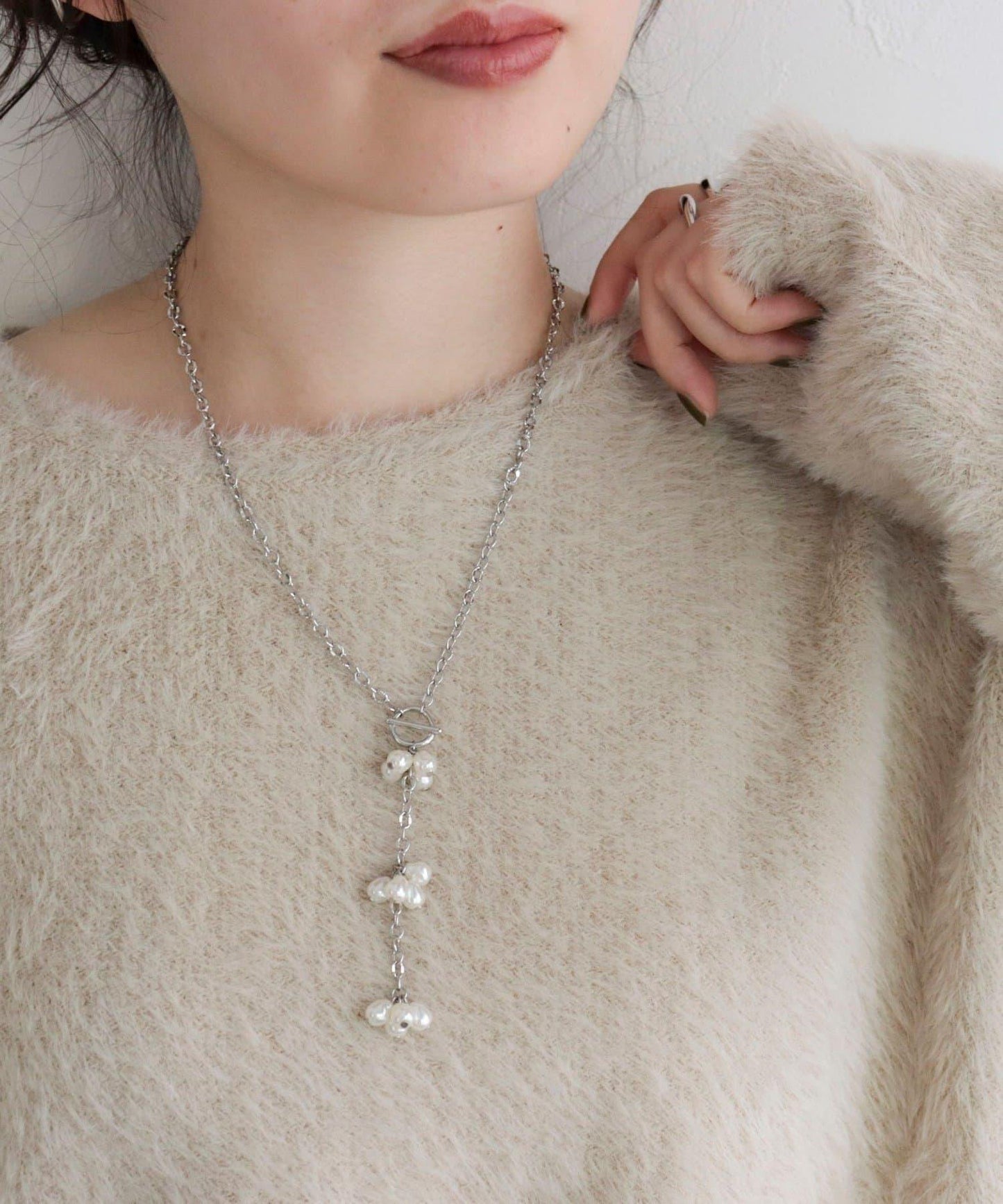 珍珠Y字鏈條項鍊