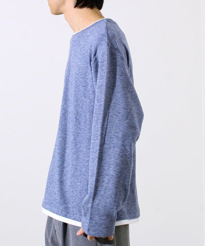 【彈力面料】拉絨假兩件套頭衫