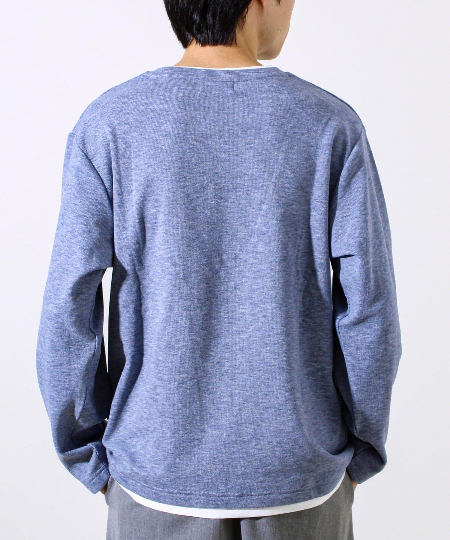 【彈力面料】拉絨假兩件套頭衫