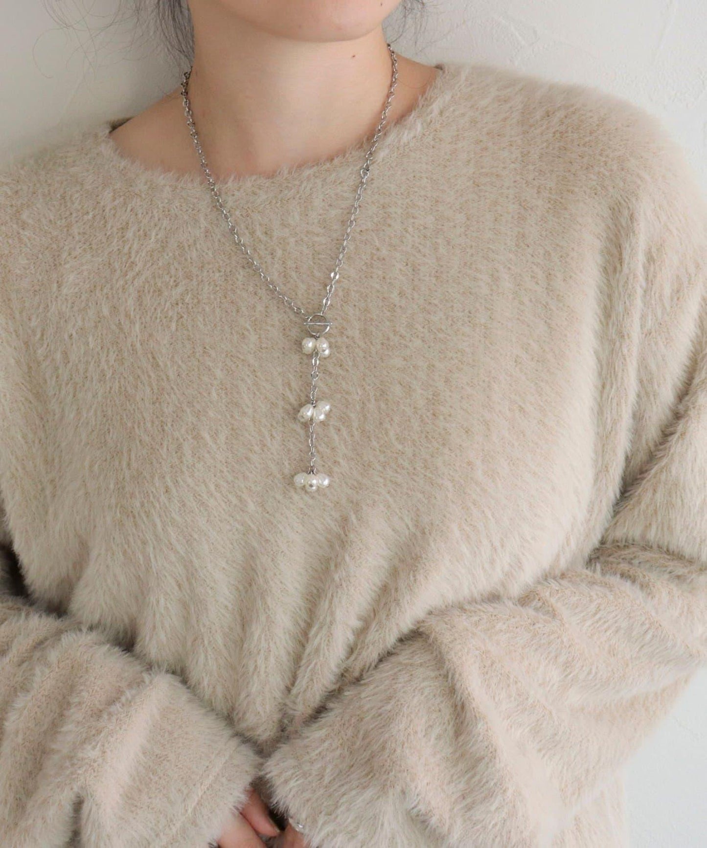 珍珠Y字鏈條項鍊