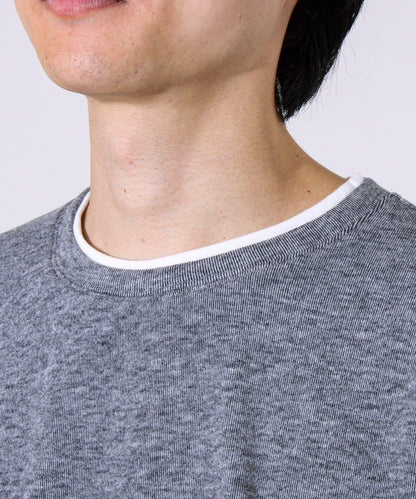 【彈力面料】拉絨假兩件套頭衫