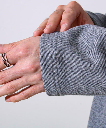 【彈力面料】拉絨假兩件套頭衫