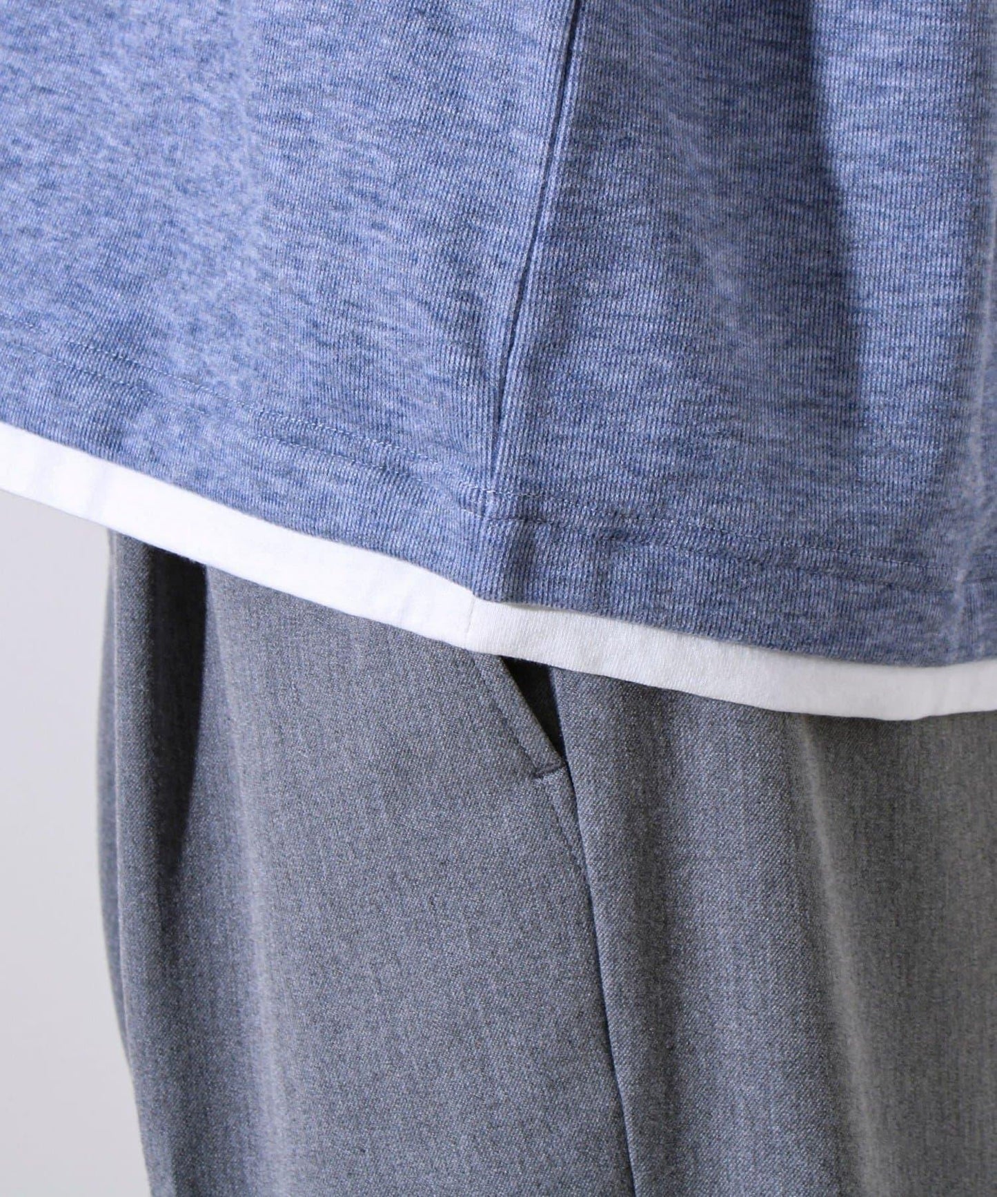 【彈力面料】拉絨假兩件套頭衫