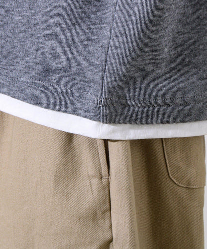 【彈力面料】拉絨假兩件套頭衫