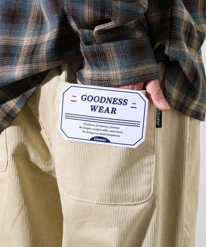 【人氣系列/男女同款/4尺碼/7色可選】GOODNESS燈芯絨長褲