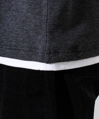 【彈力面料】拉絨假兩件套頭衫