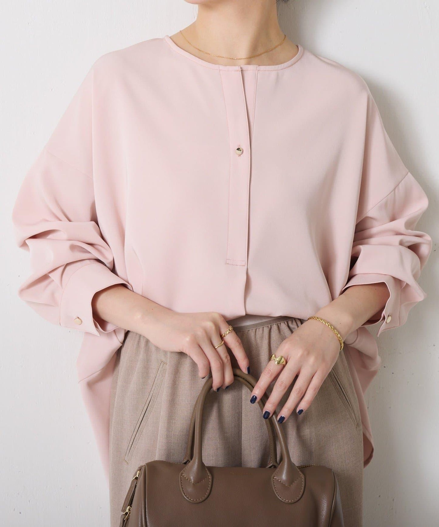 【修身顯瘦】翻領寬鬆襯衫/禮服