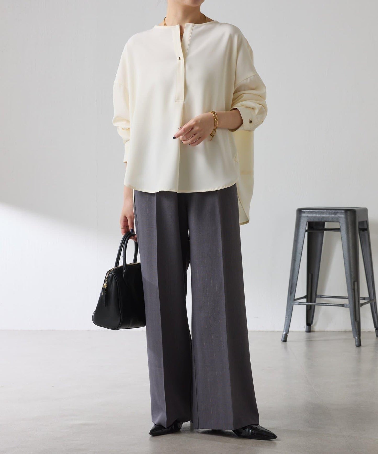 【修身顯瘦】翻領寬鬆襯衫/禮服