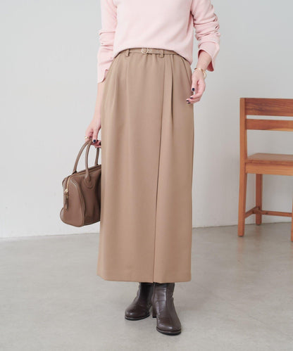 【2尺碼可選】羊毛感繫帶半身裙/可成套搭配