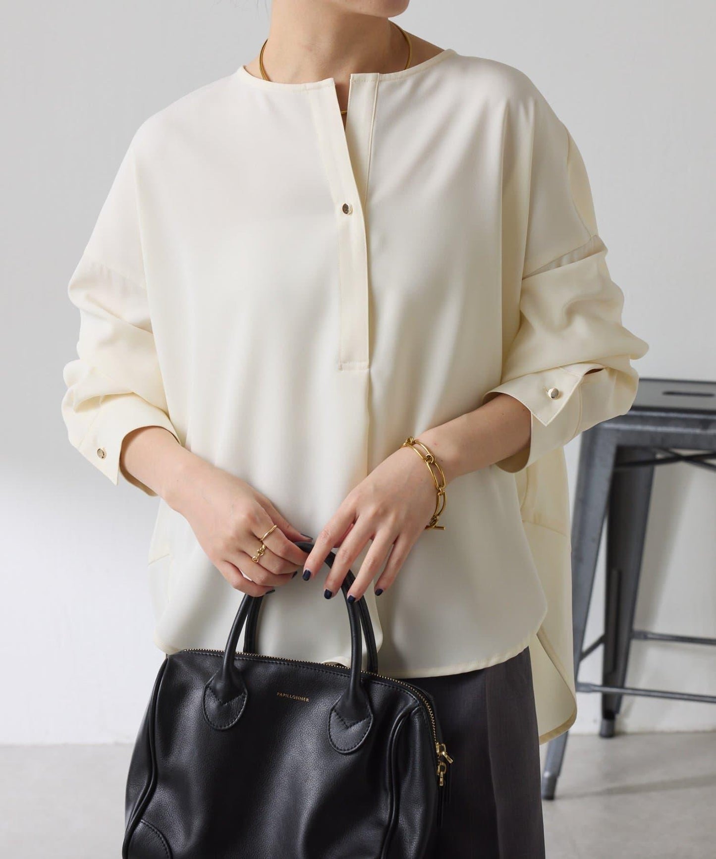 【修身顯瘦】翻領寬鬆襯衫/禮服