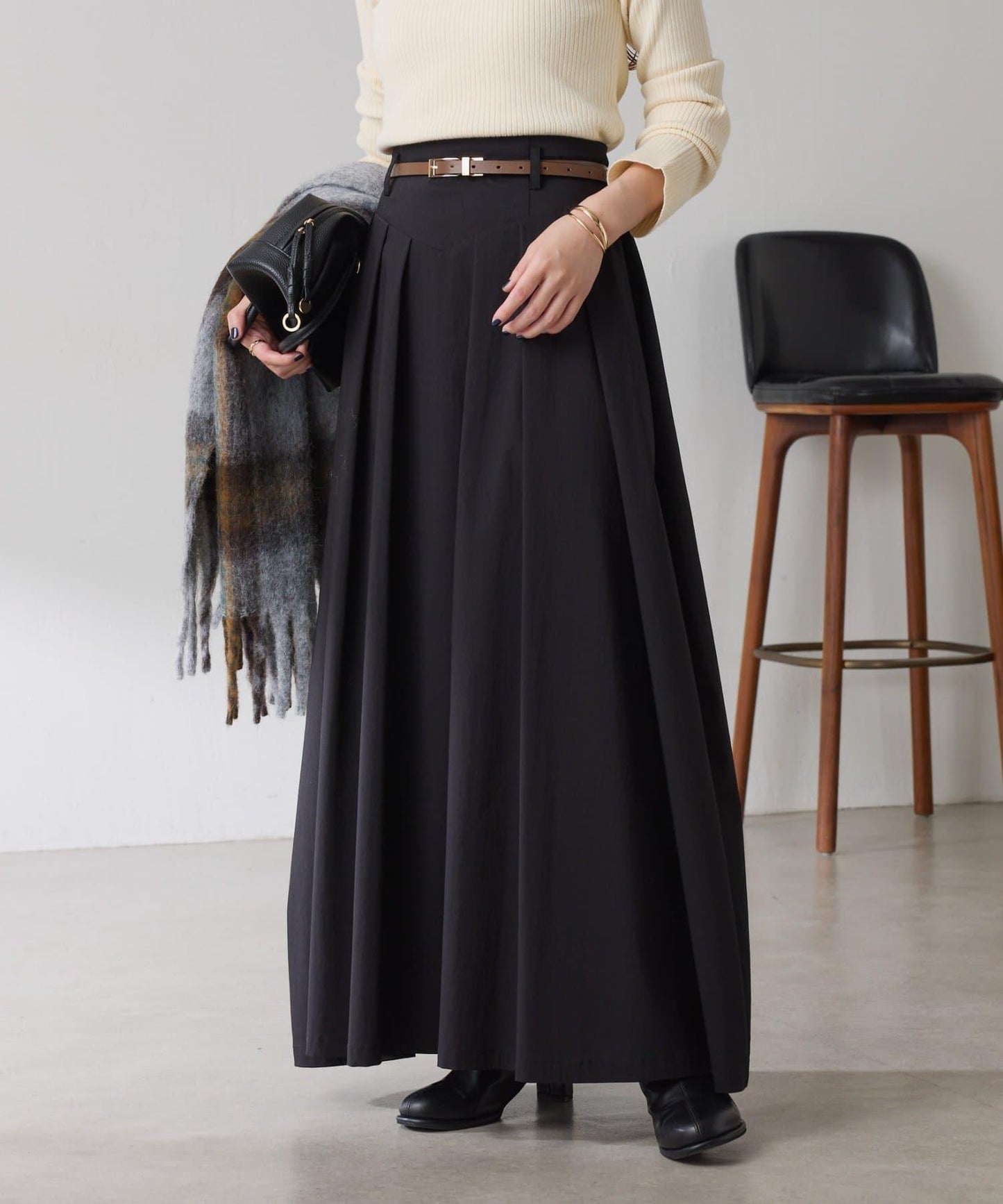 蓬鬆喇叭半身裙