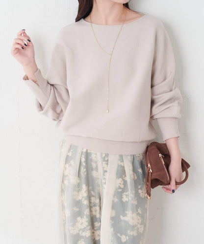 袖口羅紋2WAY蝙蝠袖針織衫