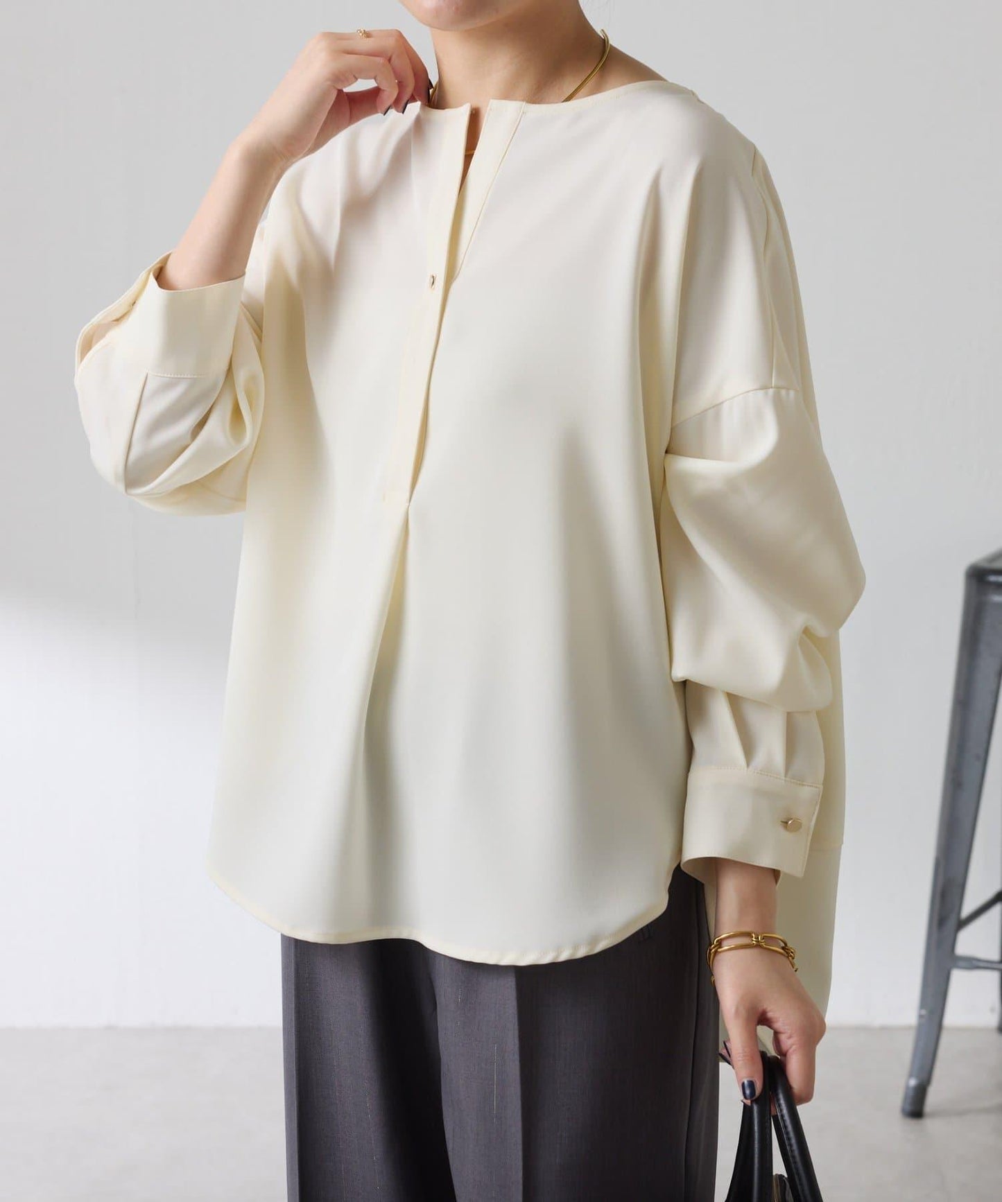 【修身顯瘦】翻領寬鬆襯衫/禮服
