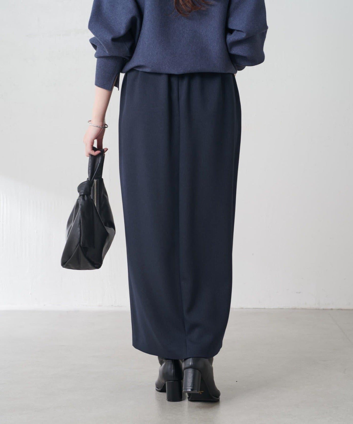 【2尺碼可選】羊毛感繫帶半身裙/可成套搭配