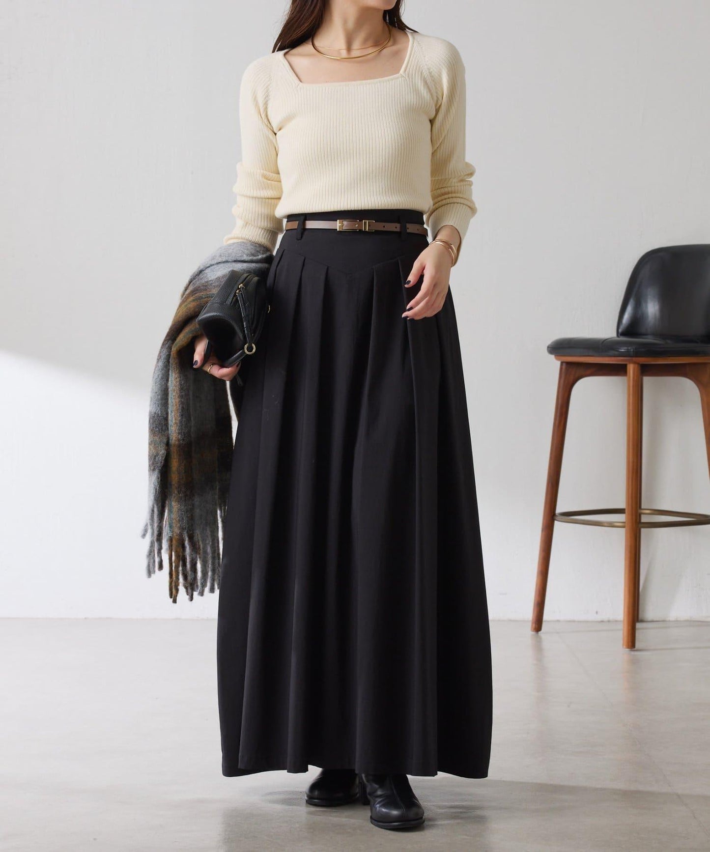 蓬鬆喇叭半身裙