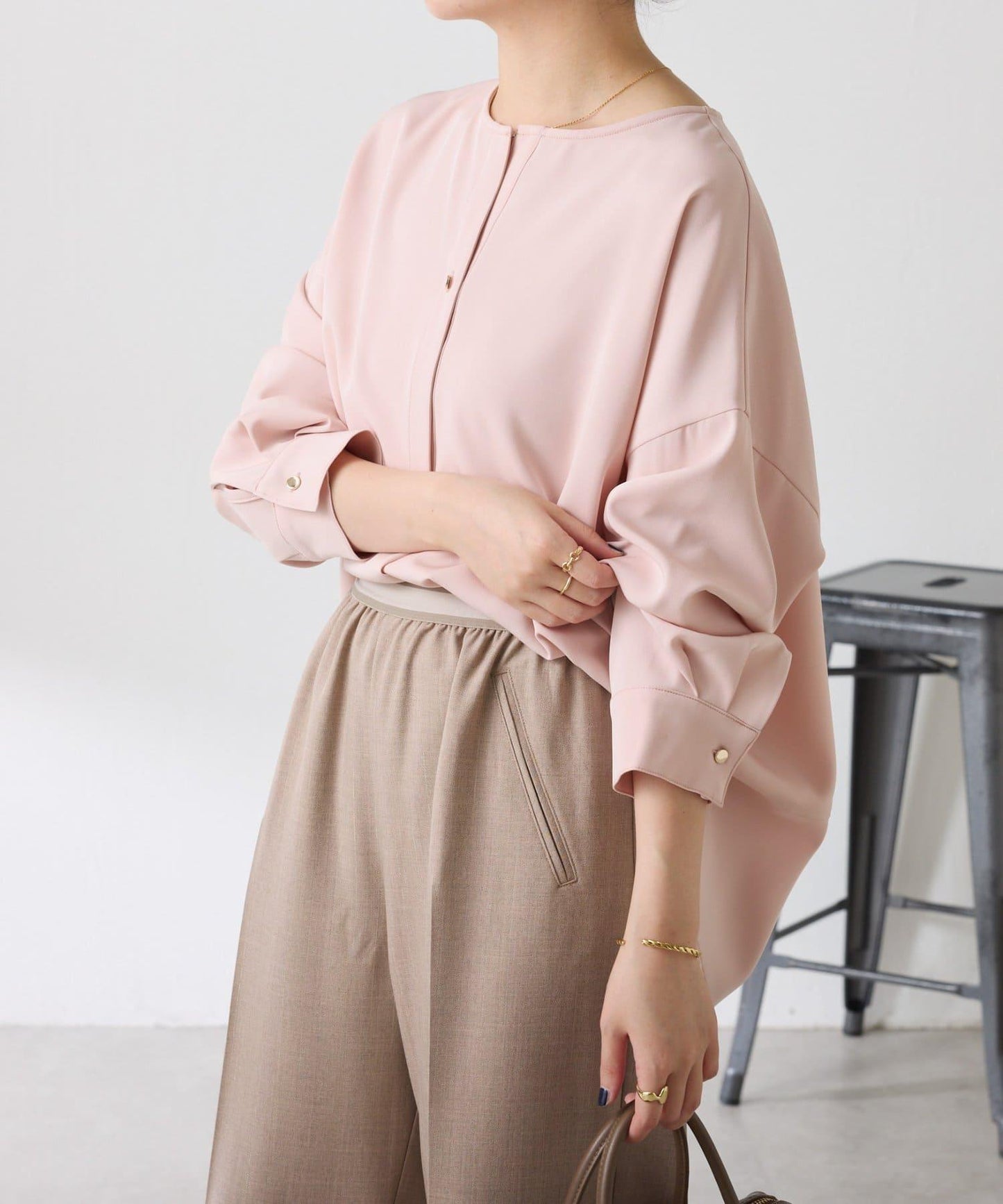 【修身顯瘦】翻領寬鬆襯衫/禮服