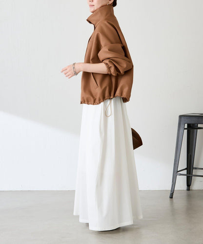 【高級感】仿皮繡花立領夾克