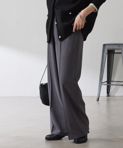 【人氣系列】亮片條紋鬆緊腰帶長褲