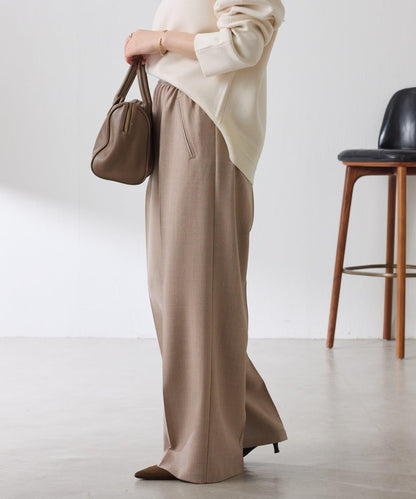 【人氣系列】亮片條紋鬆緊腰帶長褲