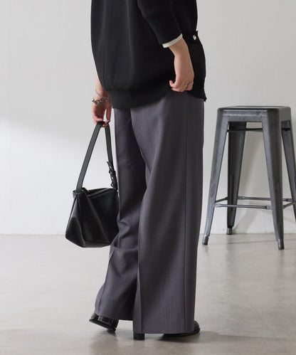 【人氣系列】亮片條紋鬆緊腰帶長褲