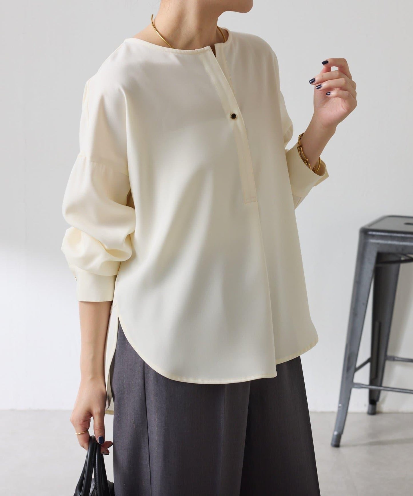 【修身顯瘦】翻領寬鬆襯衫/禮服