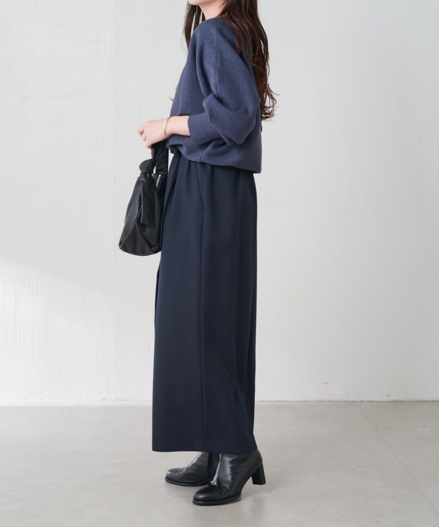 【2尺碼可選】羊毛感繫帶半身裙/可成套搭配