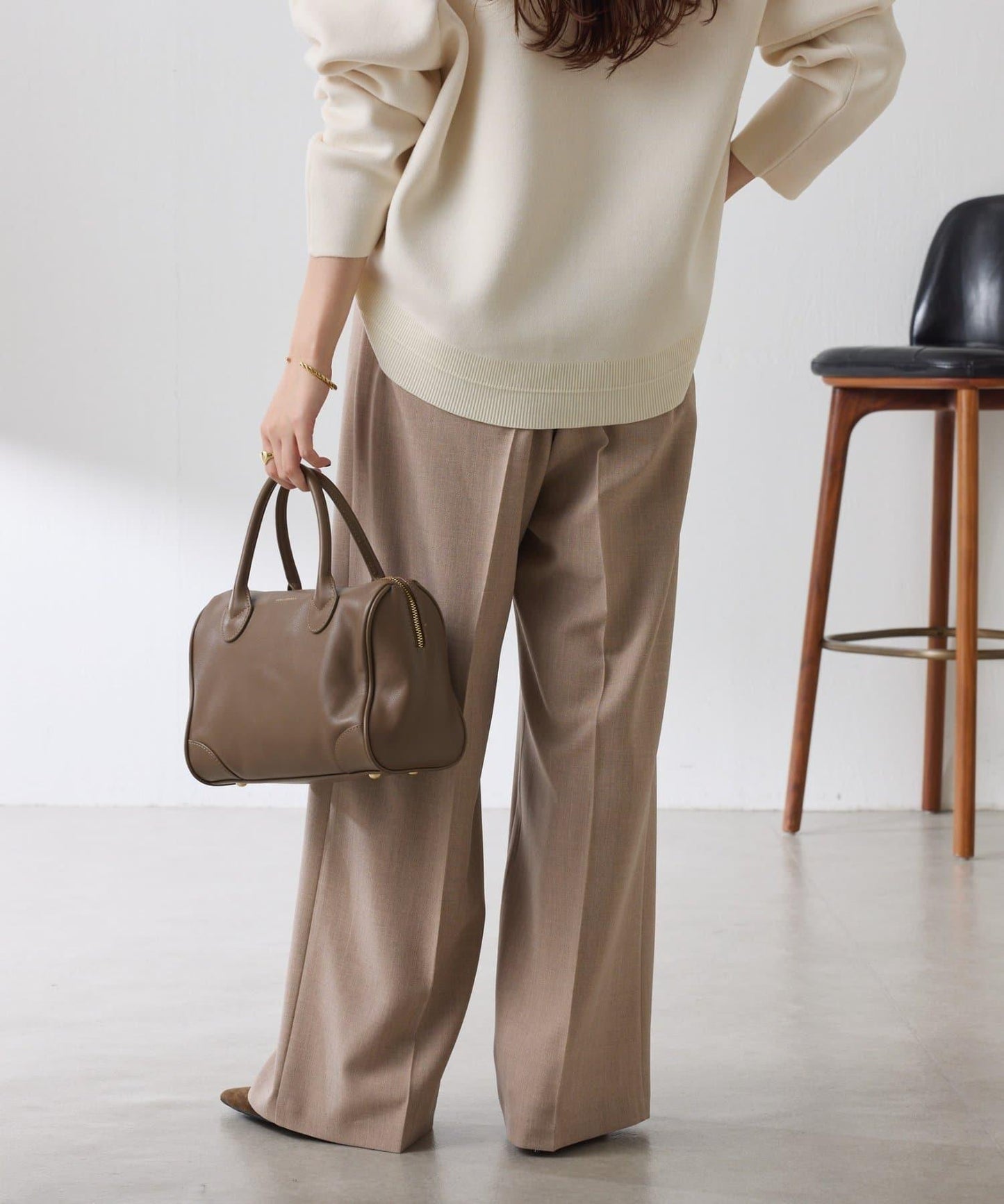 【人氣系列】亮片條紋鬆緊腰帶長褲