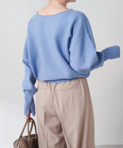 袖口羅紋2WAY蝙蝠袖針織衫