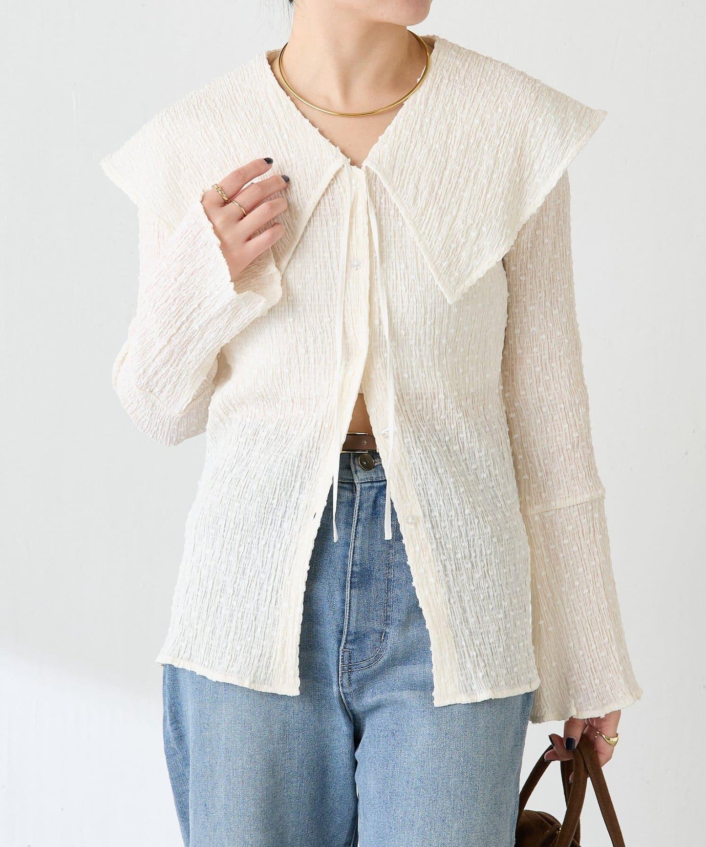 【領子可拆卸】大翻領開衫