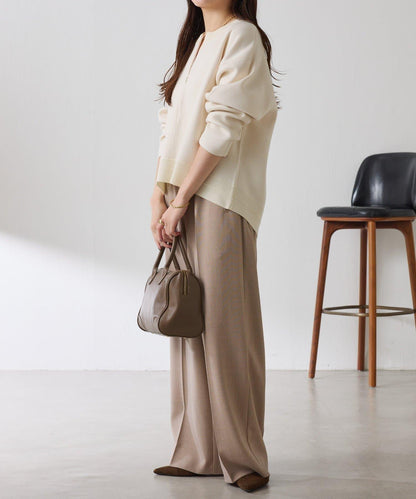 【人氣系列】亮片條紋鬆緊腰帶長褲