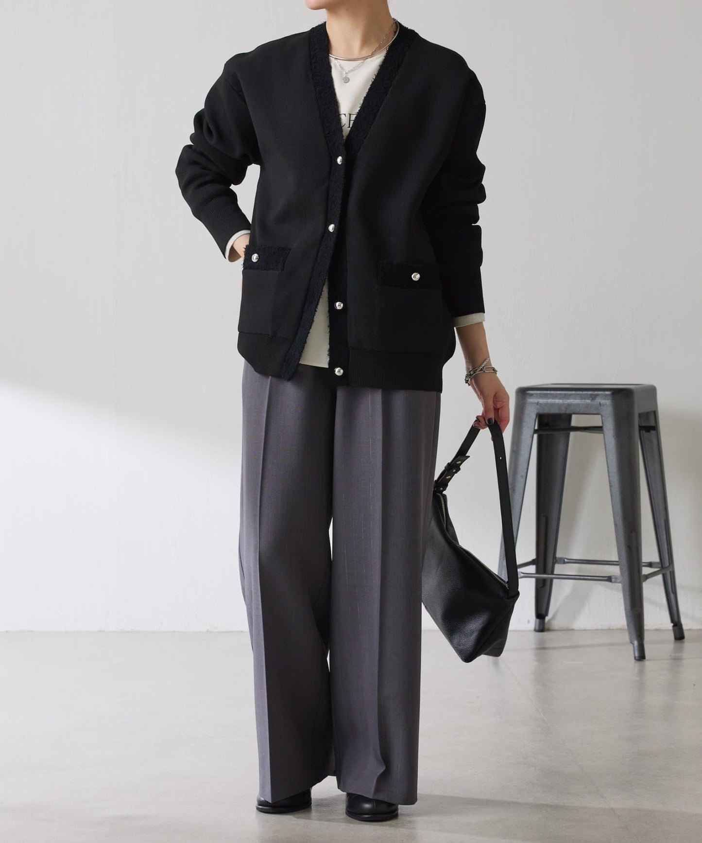 【輕盈/顯氣質】半米蘭針織開衫