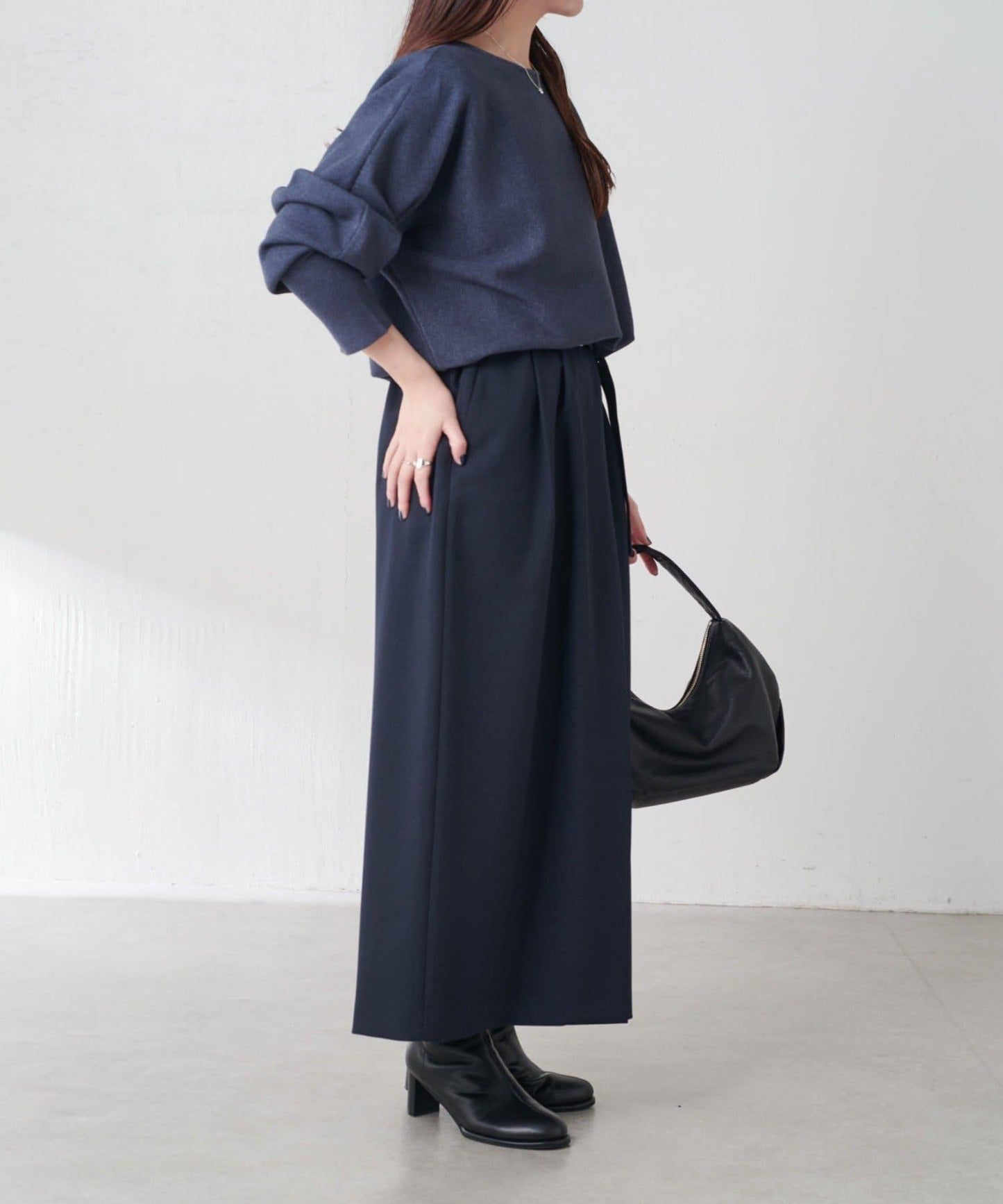 【2尺碼可選】羊毛感繫帶半身裙/可成套搭配