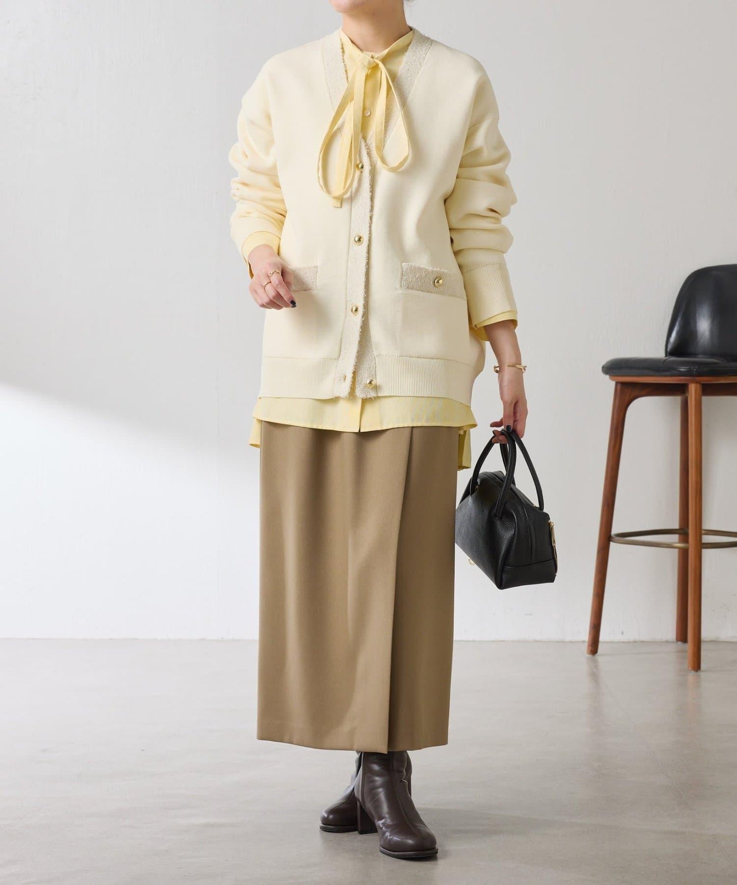 【輕盈/顯氣質】半米蘭針織開衫