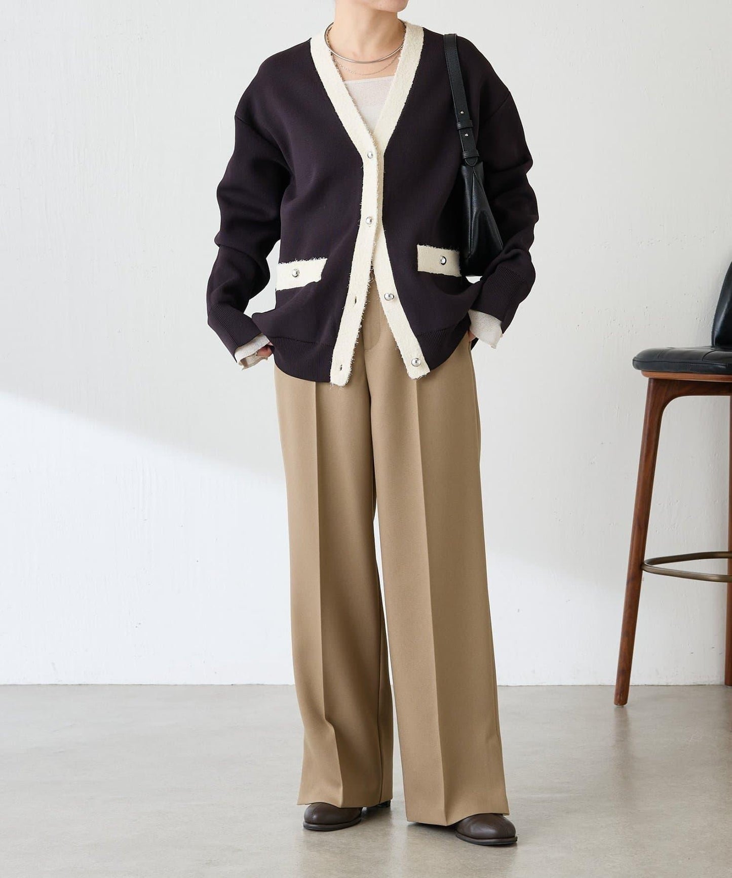 【輕盈/顯氣質】半米蘭針織開衫