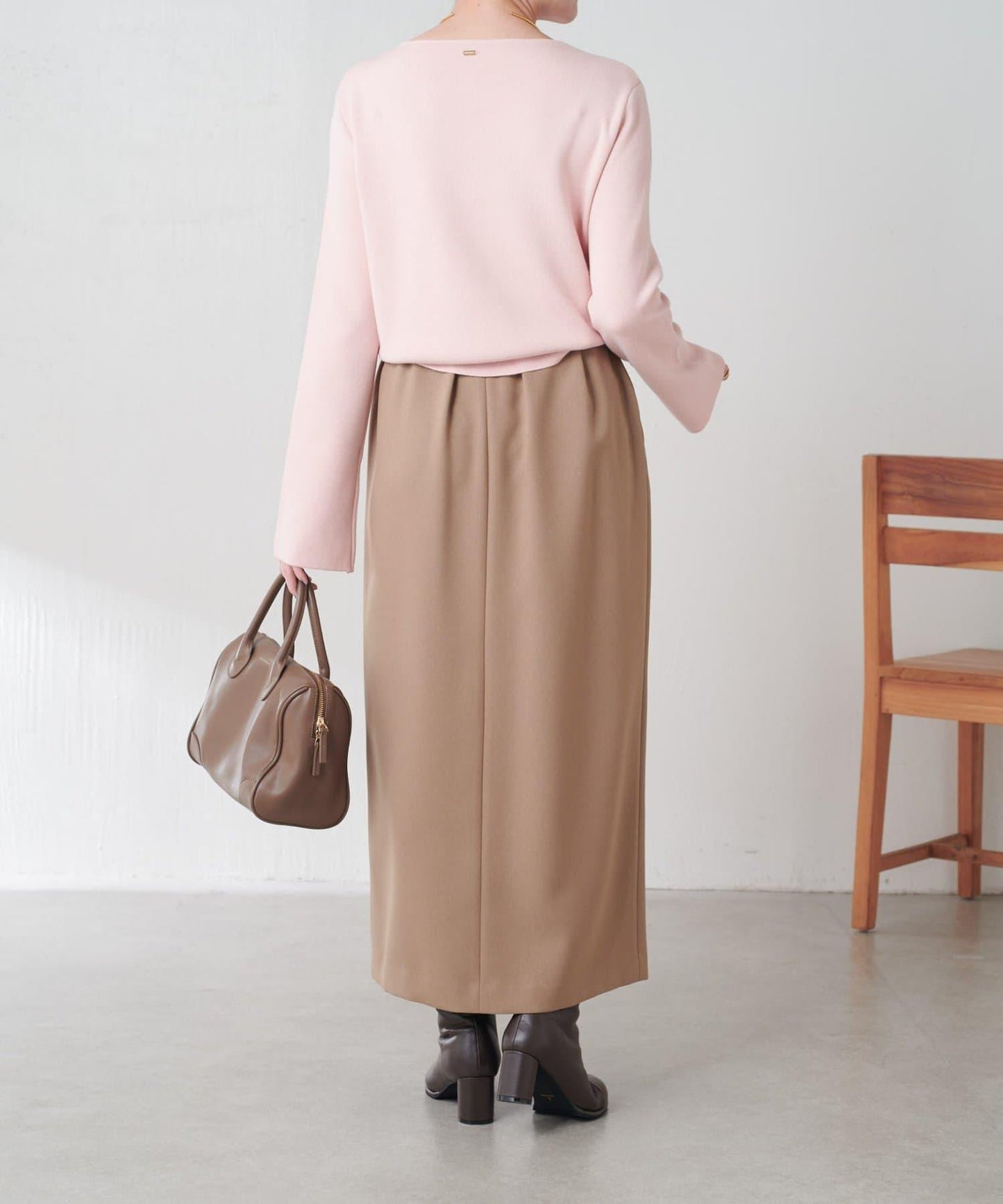 【2尺碼可選】羊毛感繫帶半身裙/可成套搭配