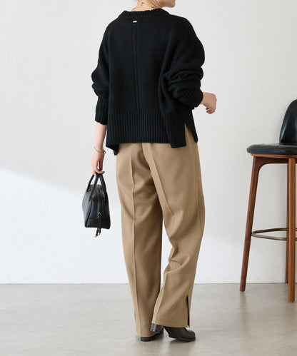 【人氣系列/2尺碼可選】羊毛感直筒褲/禮服