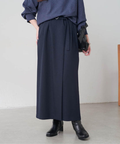 【2尺碼可選】羊毛感繫帶半身裙/可成套搭配