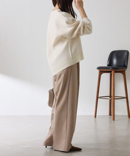 【人氣系列】亮片條紋鬆緊腰帶長褲