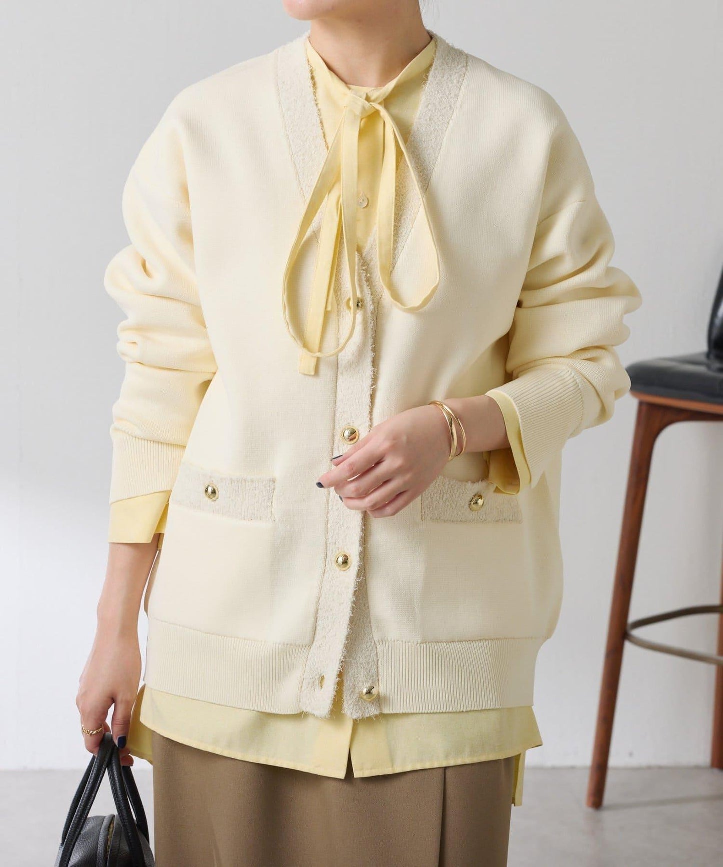 【輕盈/顯氣質】半米蘭針織開衫