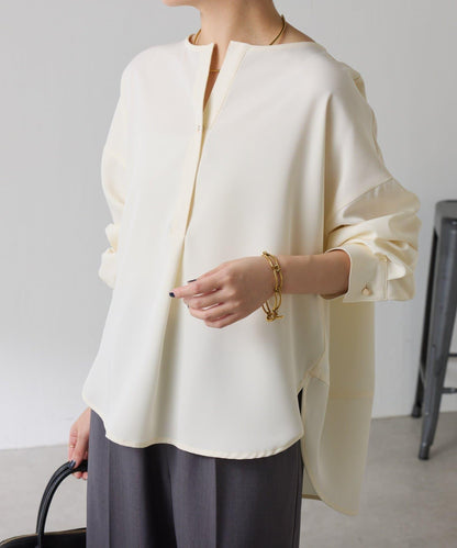 【修身顯瘦】翻領寬鬆襯衫/禮服
