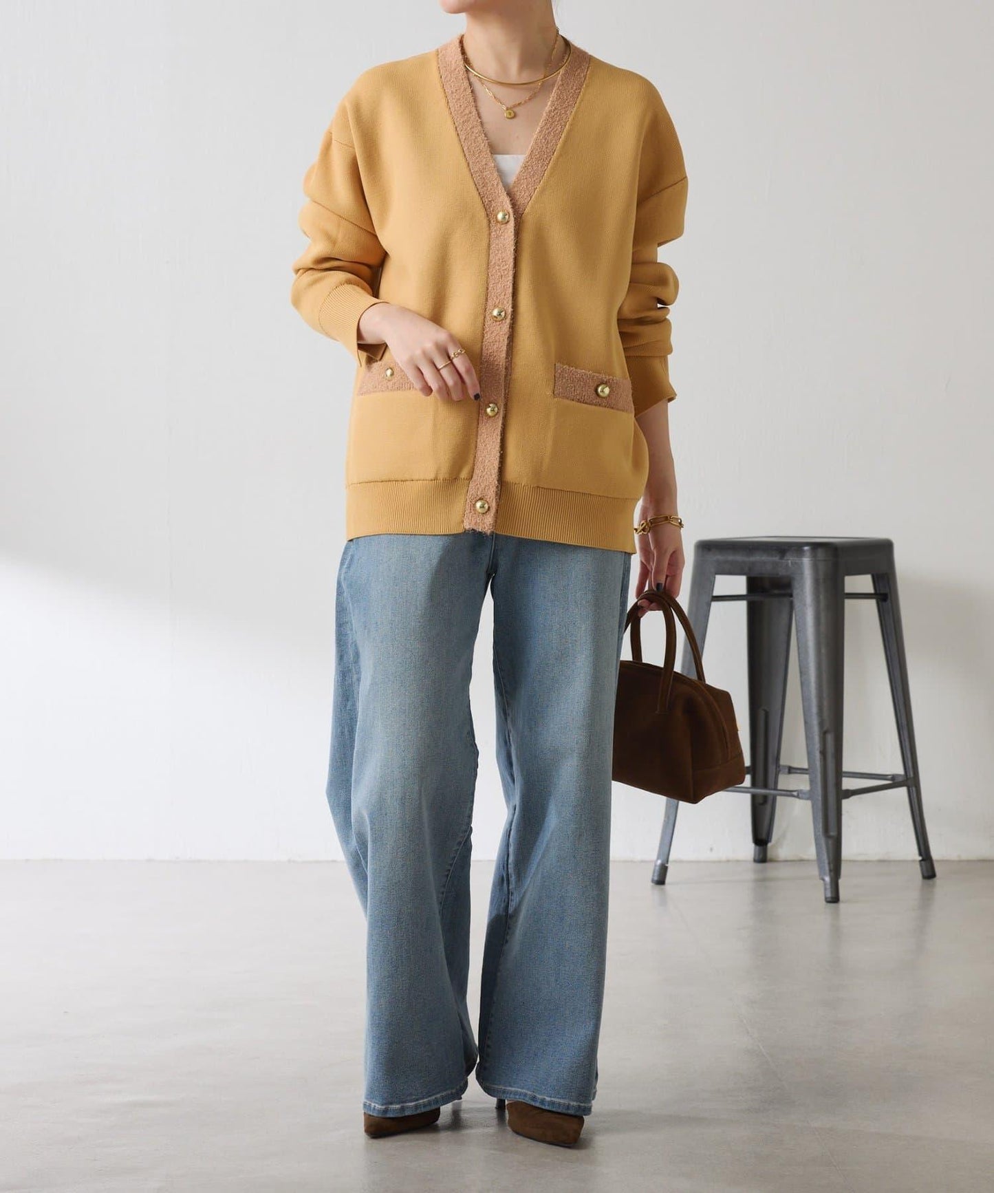 【輕盈/顯氣質】半米蘭針織開衫