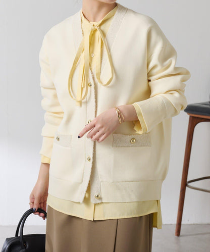 【輕盈/顯氣質】半米蘭針織開衫