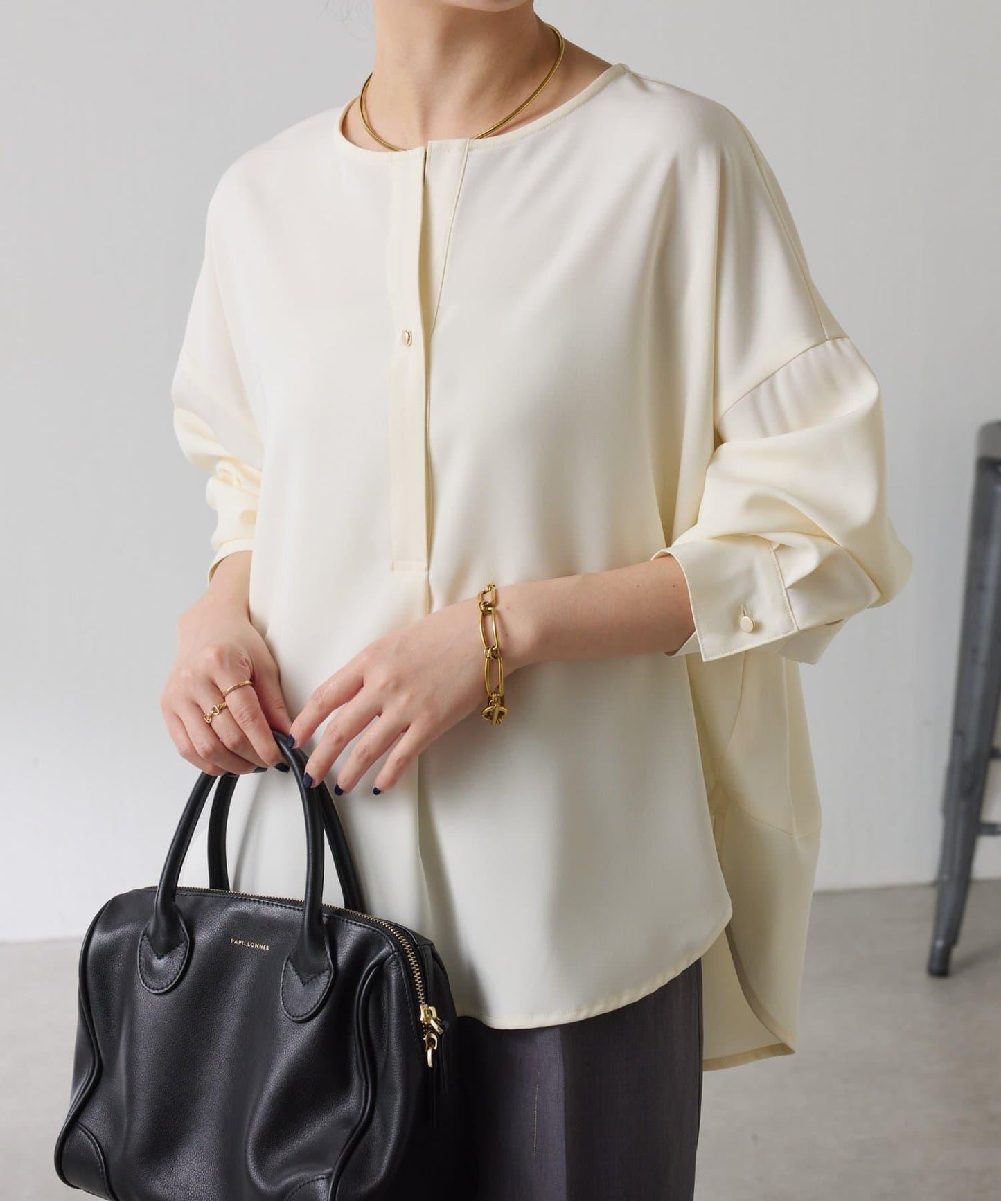 【修身顯瘦】翻領寬鬆襯衫/禮服