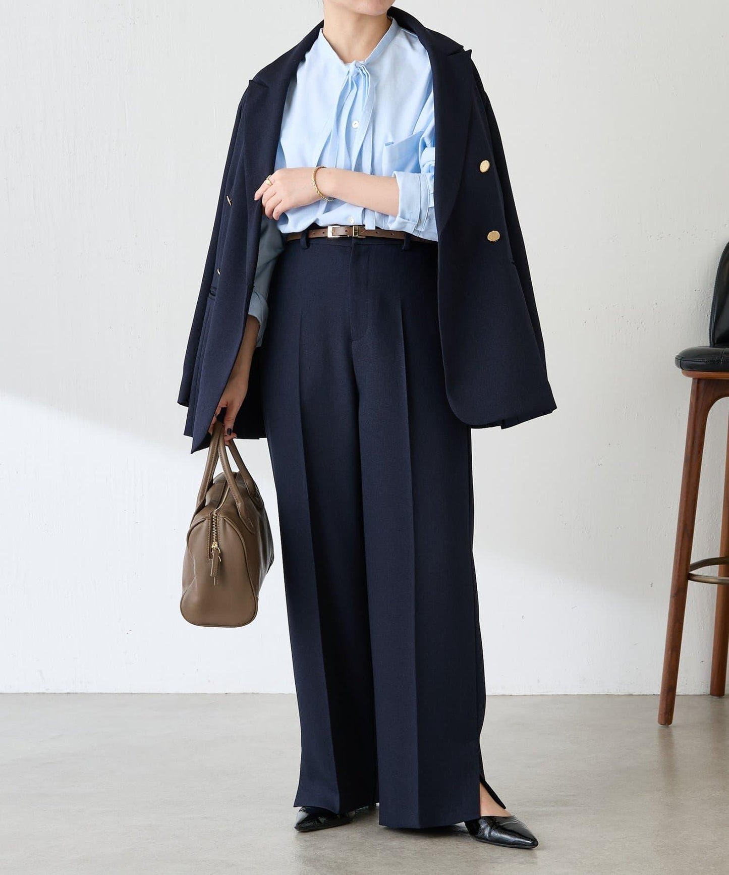 【人氣系列/2尺碼可選】羊毛感直筒褲/禮服