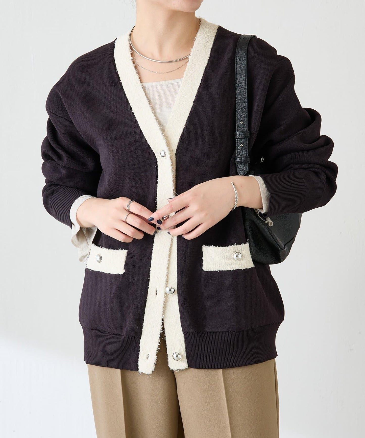 【輕盈/顯氣質】半米蘭針織開衫