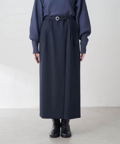 【2尺碼可選】羊毛感繫帶半身裙/可成套搭配