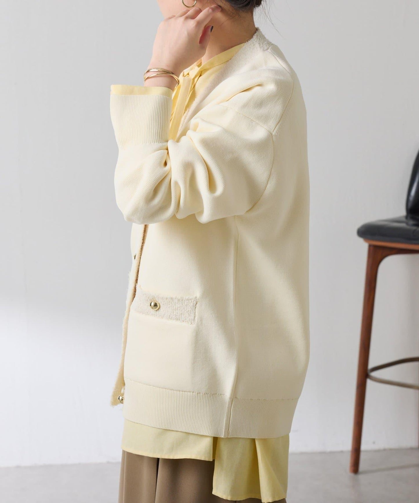 【輕盈/顯氣質】半米蘭針織開衫