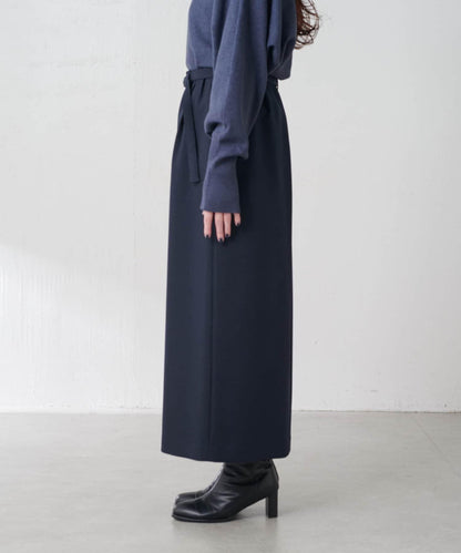 【2尺碼可選】羊毛感繫帶半身裙/可成套搭配