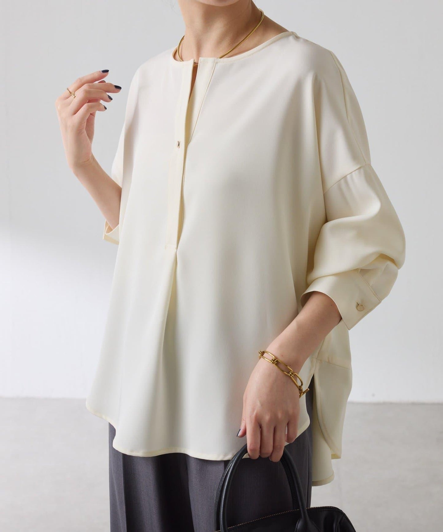 【修身顯瘦】翻領寬鬆襯衫/禮服