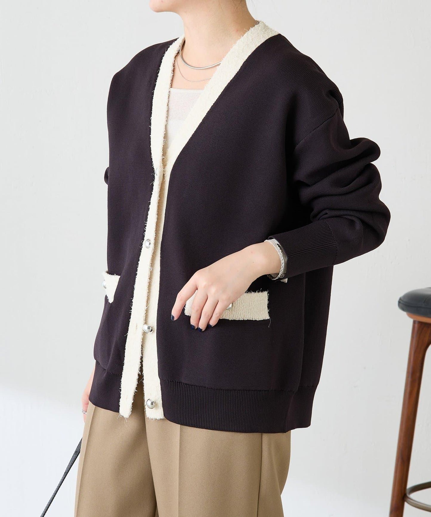 【輕盈/顯氣質】半米蘭針織開衫